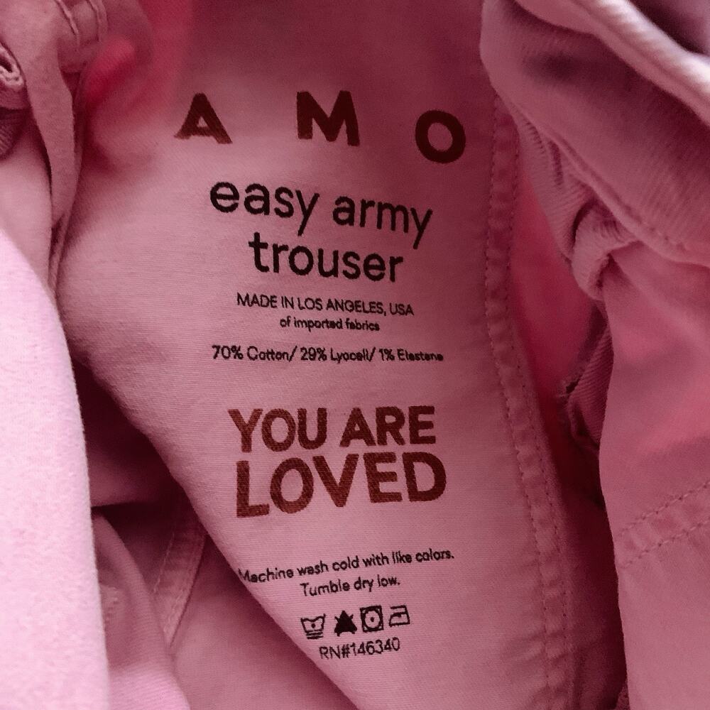 Amo Denim Easy Army Trouser Pants Pink Size 25 - Picture 12 of 13